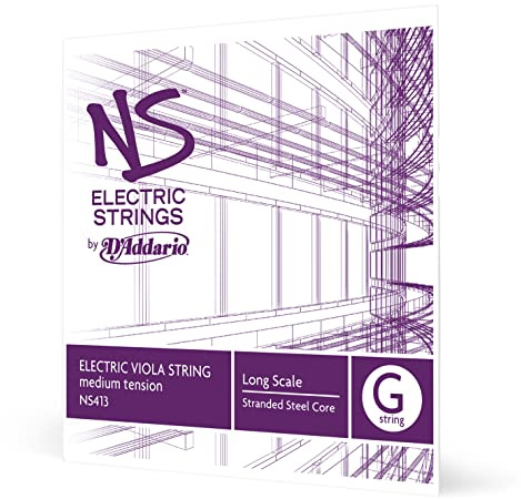 D'Addario NS413 Elektrik-Viola Einzelsaite 'G' mehrfach verdrillter Stahlkern Medium