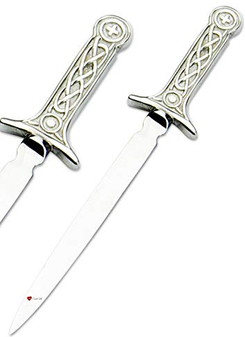 I LUV LTD Letter Opener 18cm Pewter Handle Celtic Hilt Sword Design Ideal Wedding Gift