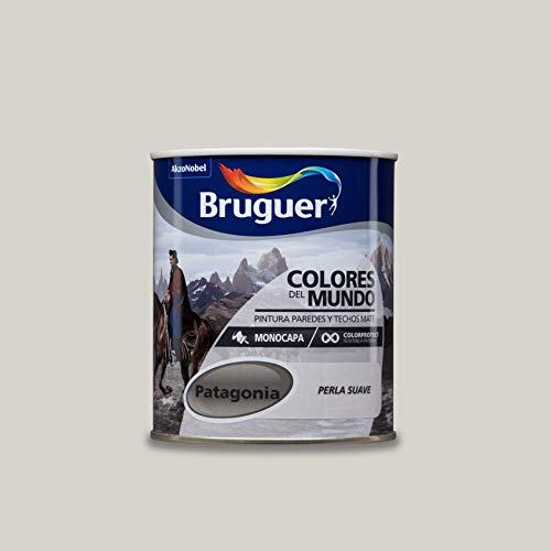 Bruguer Colores del Mundo Pintura para paredes monocapa Patagonia Perla Suave 750 ml