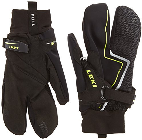 LEKI Langlaufhandschuhe Nordic Cruise Shark Lobster, Black-Yellow, 7