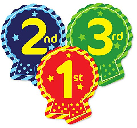 SuperStickers 1st, 2nd, 3rd Rosette Sticker (Pack of 60)