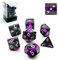 Bescon Polygonal Würfel Spielwürfel Mineralische Steine GEM VINES D&D Dice Set of 7, RPG - Rollenspiel Polyedrische Dice 7pcs Set of AMETHYST