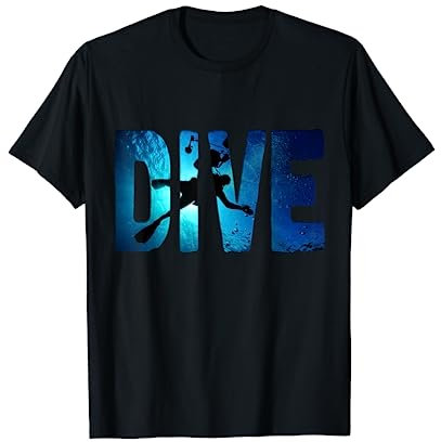 Gerätetauchen Tauchen Taucher Schatten tief Schwim T-Shirt T-Shirt