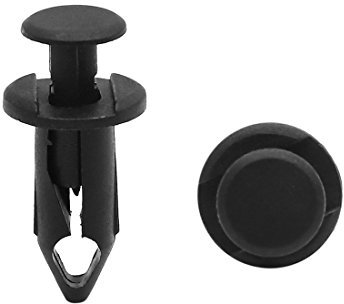 sourcing map 100pcs 8mm Schwarz Plastik Nieten Auto Stoßfänger Verschluss Halter Clip DE de