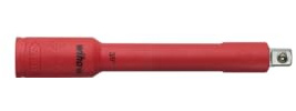 Wiha 43057 isoliert3/8 Vierkantadapter für Steckschlüsseleinsätze Verlängerung isoliert rot, 3/8, 125mm