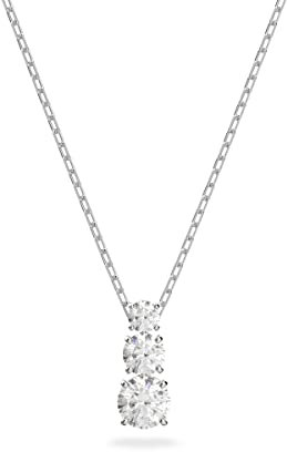 Swarovski Damen Kette Attract Trilogy 5414970 (38cm, Silberfarben, Rhodiniertes Metall, Kristalle)