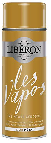 Libéron Peinture aérosol Les vapos, Or Métallisé, 400ML