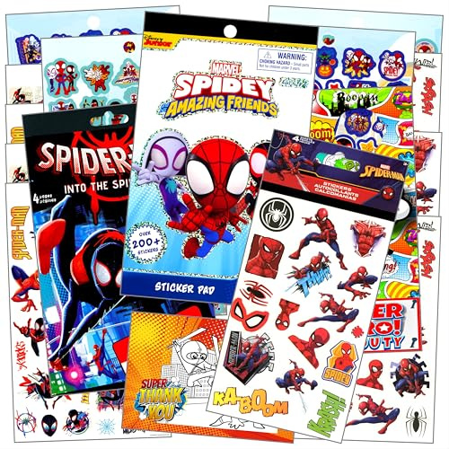 Marvel Disney-Aufkleber für Kinder enthalten Spidey-Aufkleber, Belohnungsaufkleber-Set und mehr (Spiderman-Set)