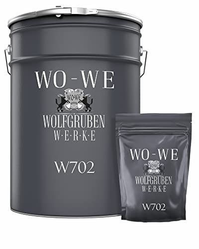 WO-WE 2K Pittura per pavimento W702 resina epossidica garage cemento industriali Grigio argento RAL 7001-10Kg