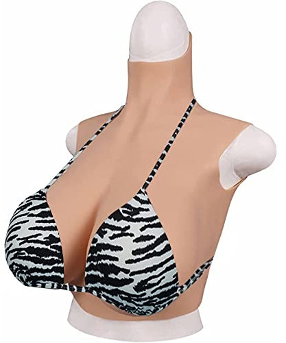 XSWL Silikonbrustplatten gefüllt mit Silikongel Fake Breast Form Enhancers für Crossdresser Transgender Mastektomie Cosplay BH… (Nude, HCUP)