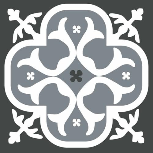 Draeger Paris – Azulejos adhesivos para pared – Ideal para cocina y baño – Lote de 6 cuadrados adhesivos para azulejos de pared, 15 x 15 cm, color negro