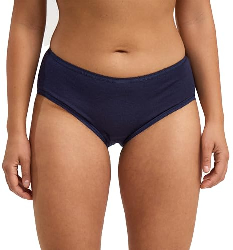 Dilling Damen Merino Wolle Midi Slip Navy 38 – Unterhose Aus 100% Bio Merinowolle – Atmungsaktive Briefs Ohne Superwash – Nachhaltige Damen Unterwäsche