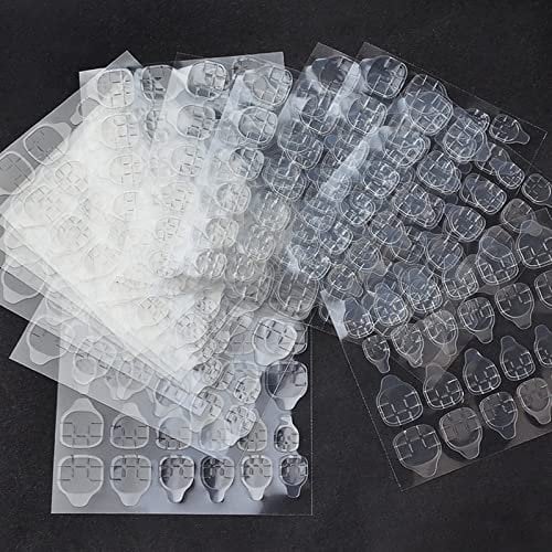 20 Sheets (480Pcs) Double Sided Glue Nail Adhesive Tabs - Waterproof Breathable Transparent Nail Glue Stickers for Press on Nails, Sticky Tabs for False Nails Tips