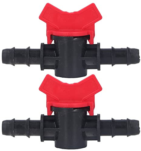 2 Uds Válvula de Bola con Púas, Válvula de Bola Reguladora de Flujo Interruptor de Apagado Válvula de Control de Flujo para Mangueras de Riego por Goteo Jardín Agrícola(12MM flow regulator)