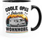 Moonworks® Kaffee-Tasse Camping coole Opas fahren Wohnmobil Geschenk für Großvater Campingfan Spruch lustig weiß-innen-schwarz standard