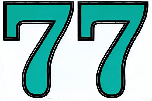 1 Bogen - 2x Grosse Nummer r7 grün Höhe 165 mm Sticker Motorsport Motocross Auto Tuning Roller Aufkleber Folie 1 Blatt 270 mm x 180 mm wetterfest oder auch für Modellbau