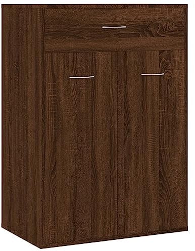 vidaXL Mueble Zapatero Armario Zapatos Estantería Almacenaje Organizador Estante Salón Entrada Pasillo Contrachapada Color Marrón Roble