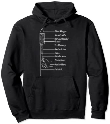 Rakete Pyro Silvester Feuerwerk Pullover Hoodie