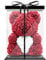 Birkental Rosen Bär - extra großer 40-45cm handgemachter Rosenbär mit Herz und Geschenkbox - Blumenbär als Geburtstagsgeschenk für Frauen, Freundin, Geburtstag, Rose Bear Teddybär (Rot)