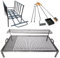 Argentinien-Grill aus Eisen + Feuerschale + Feuerwerkzeuge, BBQ – Parrilla De Hierro Flotante, Emparrillado con manijas, Asado Argentino Sor pampa grill (101,6 x 61 cm)