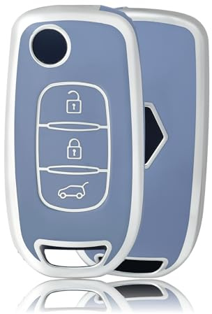 OFFCURVE Schlüsselhülle für Renault Clio Megane Twingo Captur Dacia Sandero | TPU Autoschlüssel hülle für Renault Kadjar Kangoo Master Trafic Arkana Koleos Symbol, Dacia Duster Logan Jogger Lodgy Dokker
