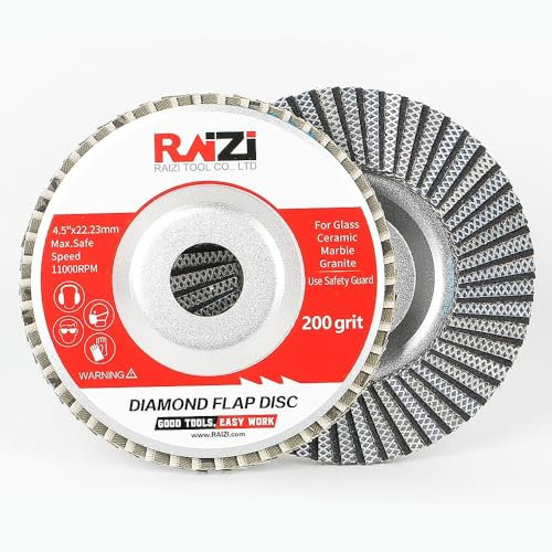 Diamant-Flip-Schleifscheibe geeignet für Stein, Beton, Glas und Metall，115 x 22,23 mm Diamant-Lamellenscheibe(#200)