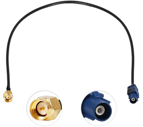 AEDIKO Fakra C Male to SMA Male Vehicle Antenna Adapter Cable Compatible with Car Stereo Head Unit GPS Navigation FM Radio Satellite Radio 4G LTE GSM Mobile Phone