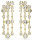 Swarovski Imber Drop-Ohrhänger, Rundschliff, Chandelier, Weiß, Goldlegierungsschicht