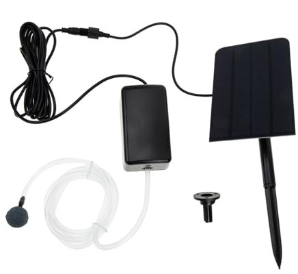 Yardwe Solarbetriebene Sauerstoffpumpe für Außen mit Leichtem Abs Gehäuse und Kleinem Design für Teiche und Aquarium zur Täglichen Belüftung