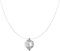 Ryaupy Vintage Collana di cristallo del pendente solitario Collana d'argento del punto del cristallo rocca minuscolo Collana trasparente della catena Collana Gioielli per le donne e le ragazze