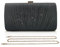 Pahajim Clutch Bags for Women Glitter Evening Bag Sparkly Handbags Bridal Shoulder Bags Ladies Sequin Chain Crossbody Bag for Wedding, Party, Date, Prom (Black)