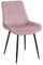 Baroni Home Sedia da Pranzo Moderna con Rivestimento in Velluto e Gambe in Acciaio Nero, Poltrona da Soggiorno, Camera da Letto, Sala da Pranzo, Rosa Cipria, 53x86x44 cm