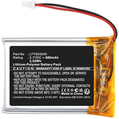 CoreParts Battery 2.52Wh 3.7V 680mAh for Philips Wireless Headset, MBXWHS-BA255