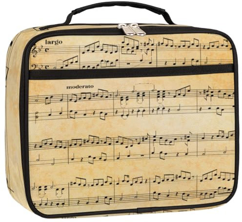 GeMeFv Fiambrera con aislamiento para notas de partitura musical, bolsa de almuerzo vintage, lonchera térmica para viajes, picnic, trabajo