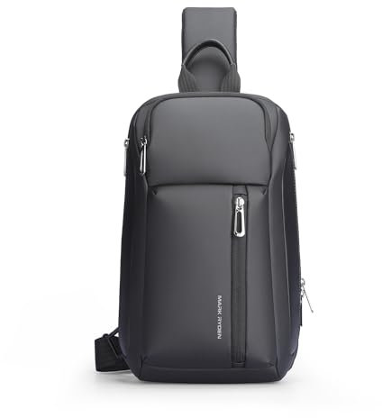 Muzee MARK RYDEN Crossbody Bag Herren Groß,Mehrere Taschen Brusttasche Herren, Schultertaschen für 11 Zoll Ipad