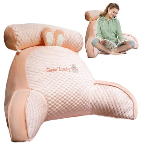 Genérico Almohada De Lectura, Cojin Lectura Cama, Almohada De Lectura para Cama, Silla Cama, Almoadas Cama, Linda Almohada De Lectura De Seda De Hielo | Almohada para La Espalda | Almohada para Silla