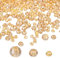 PATIKIL Rondelle Crystal Beads, 600Pcs 4-8mm Faceted Glass Loose Beads Briolette Shape Beads for Jewelry Making Bracelets Necklaces Earrings DIY Craft Projects, Gold Champagne Plating AB