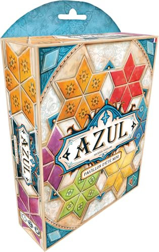 NEXT MOVE Asmodee Azul: Pavillon D'Ete Mini | Gesellschaftsspiel für Kinder ab 8 Jahren | kleines Reiseformat | Familienspiel zum Verlegen von Fliesen | 2 bis 4 Spieler | französische Version