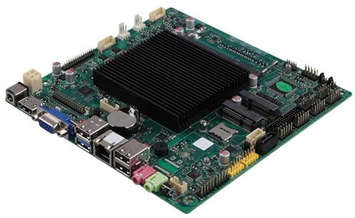 Okeeyseda Scheda Madre Industriale J1900 Quad Core con Doppia Rete Gigabit, 6 Porte Seriali Com, Macchina di Controllo Integrata X86