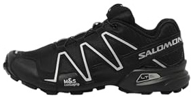 Salomon - Men's Rediscover a Legend Leather Trainers, Black/Silver/Black, 8 UK