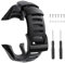 IENYU Für Suunto Ambit 3 Band, Ersatzarmband für Suunto Ambit 3 Armband – Premium-Uhrenarmband für Suunto Ambit 3 Peak, 3 Sport, 3 Run, 2R, 2S, 2, 1(Black)
