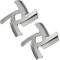 Lame Hachoir a Viande en Acier Inoxydable, Lame pour Hachoir a Viande, Lame pour Hachoir Porkert Numero 5 pour Hachoirs à Viande, Rechange de Hachoir Viande Professionnel (Argent/2 Pieces)
