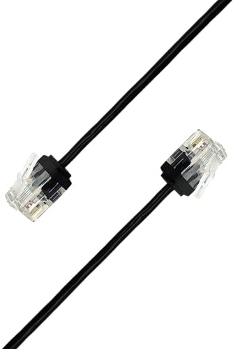 Elfcam® - 1m Ethernet Cat 6A Ultra Slim 10Gbps 32AWG UTP OD2,8mm 500MHz, 10Gb Thin RJ45 Cat 6A Patch Cord per LAN, Router, Modem, Xb Laptop e Server, Nero, 1 Metri