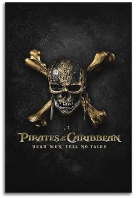 SDASIUVP Filmposter Fluch der Karibik Dead Men Tell No Tales Film Poster Leinwand Poster Moderne Kunstdruck Schlafzimmer 30x45cm