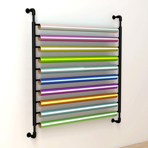 Kommerzieller Auto-Schönheitsladen, Farbwechsel-Film-Präsentationsständer, Fensterfilm-Organizer, wandmontiertes Lagerregal für Auto-Vinylrollenhalter, hängende Stoff-/PVC-Tischdecken/Tapete