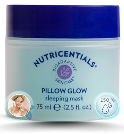 Pillow Glow Nachtcreme – Overnight Maske für strahlende Haut, Feuchtigkeitspflege mit bioadaptiven Pflanzenstoffen, Gesichtscreme für alle Hauttypen