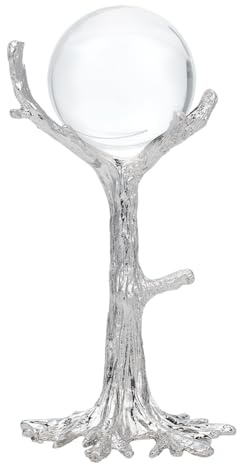 PH PandaHall Kristallkugel Ständer Baumförmiger Kugelständer Silber Kristalle Halter Rack für 8 bis 10cm Sphären Display Stand Metal Stone Ball Base Ornament für Home Fotografie Requisiten Edelstein