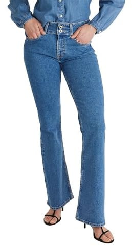 Pepe Jeans Jeans Acampanados MW Venus para Mujer, Color Azul (Denim-3SA), 34W/30L