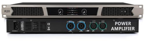 MiBoce Amplificadores De Potencia Profesionales De 600 W*2/4, Amplificador Digital De Etapa Posterior, con Interfaz XLR, Salida Independiente De Dos/Cuatro Canales, para Uso Doméstico, Karaoke