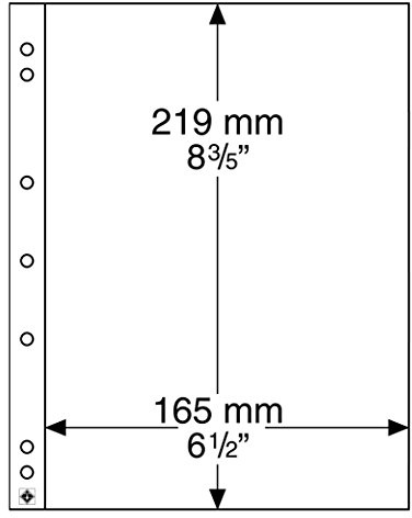 Leuchtturm Numis Kunststoffhüllen 10er Pack, passend für Numis Binder | Dokumentenecht, für Münzensätze, Fachgröße 165 x 219 mm, Hart-PVC